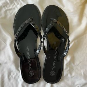Tory Burch Black Jelly Sandals